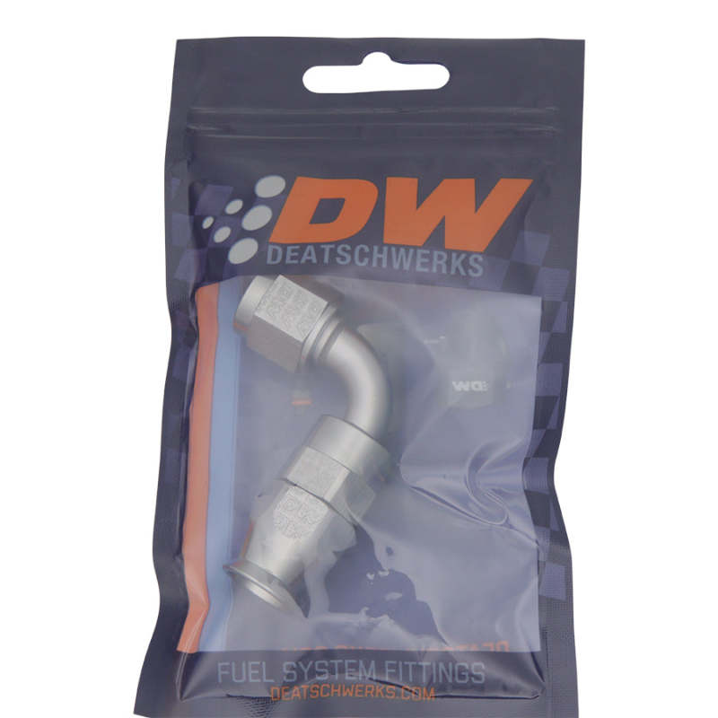 DeatschWerks 6AN Female Swivel 90-Degree Hose End PTFE (Incl. 1 Olive Insert) DeatschWerks Fittings AXOPROS