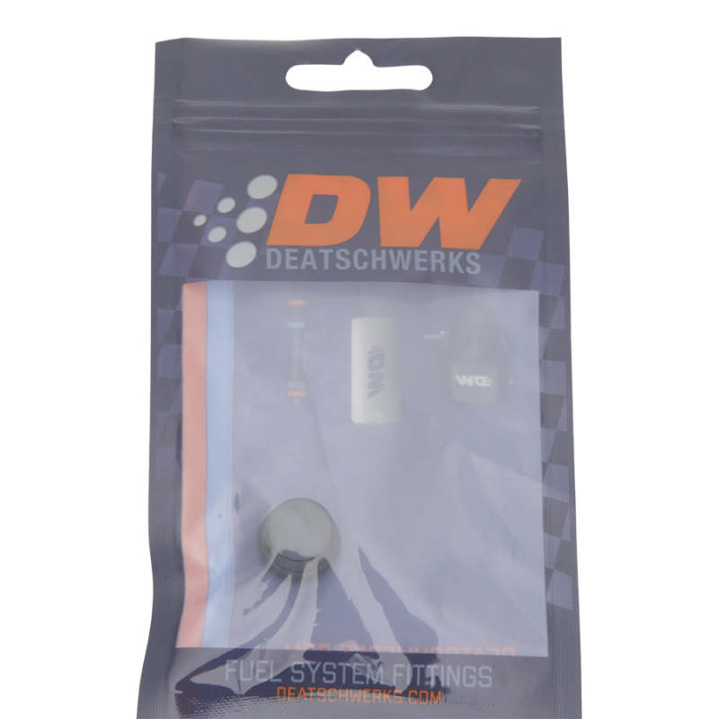 DeatschWerks 6AN ORB Male Plug Low Profile Internal Allen/Hex (Incl O-Ring) - Anodized Matte Black DeatschWerks Fitting Caps AXOPROS