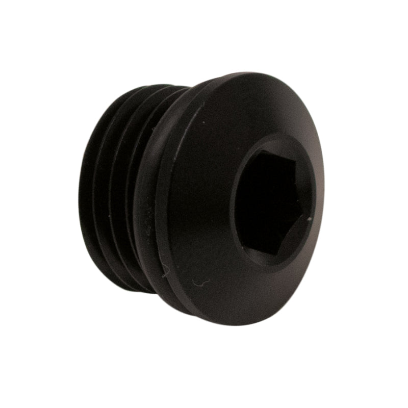 DeatschWerks 6AN ORB Male Plug Low Profile Internal Allen/Hex (Incl O-Ring) - Anodized Matte Black DeatschWerks Fitting Caps AXOPROS