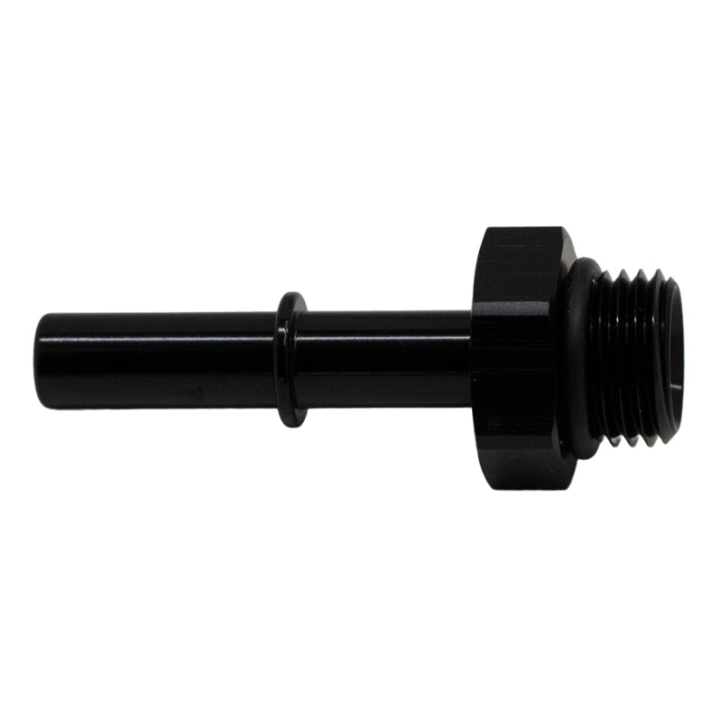 DeatschWerks 6AN ORB Male to 5/16in Male EFI Quick Connect Adapter - Anodized Matte Black DeatschWerks Fuel Components Misc  AXOPROS