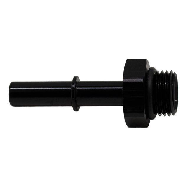 DeatschWerks 6AN ORB Male to 5/16in Male EFI Quick Connect Adapter - Anodized Matte Black DeatschWerks Fuel Components Misc  AXOPROS