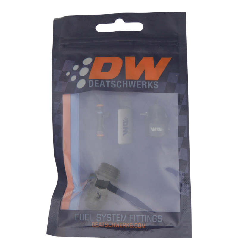 DeatschWerks 6AN ORB Male to 6AN Male Flare Adapter (Incl O-Ring) - Anodized Matte Black DeatschWerks Fittings AXOPROS