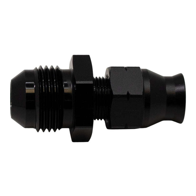 DeatschWerks 8AN Male Flare to 5/16in Hardline Compression Adapter - Anodized Matte Black DeatschWerks Fuel Components Misc AXOPROS