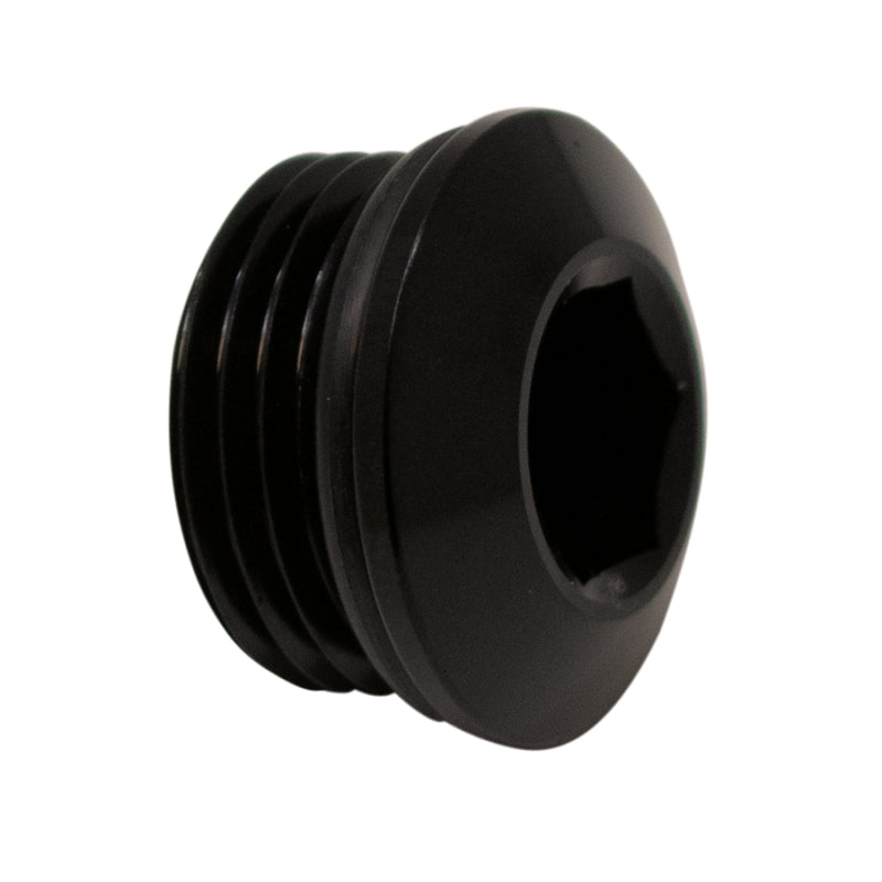 DeatschWerks 8AN ORB Male Plug Low Profile Internal Allen/Hex (Incl O-Ring) Anodized Matte Black DeatschWerks Fitting Caps AXOPROS