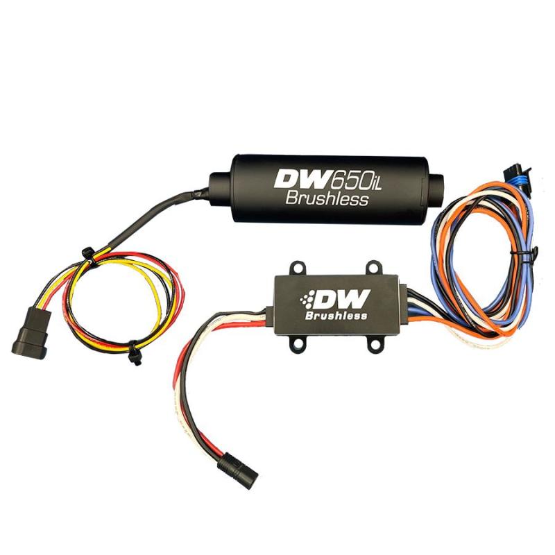 DeatschWerks DW650iL Series 650LPH In-Line External Fuel Pump w/ Single/Dual-Speed Controller DeatschWerks Fuel Pumps AXOPROS