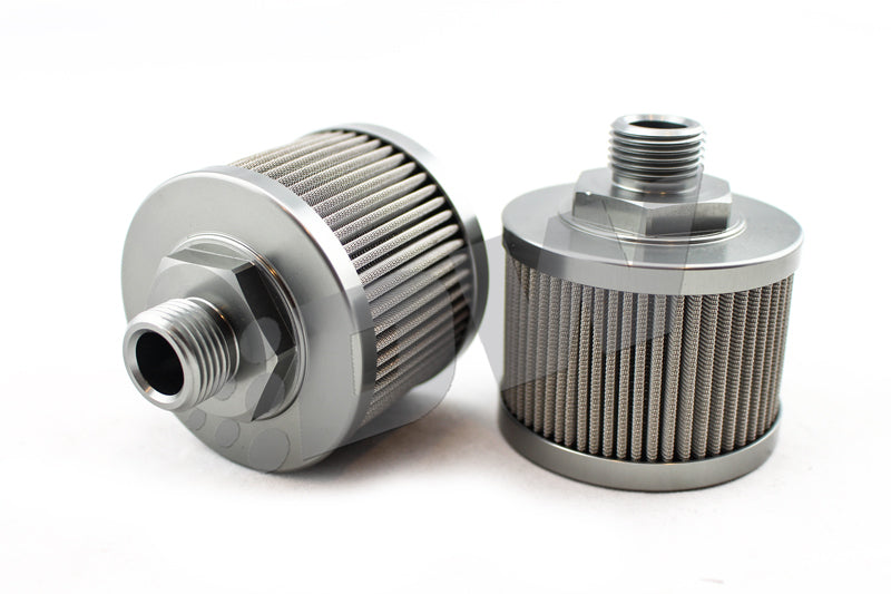 DeatschWerks Stainless Steel 8AN 100 Micron Universal Fuel Pump Pre-Filter DeatschWerks Fuel Filters  AXOPROS