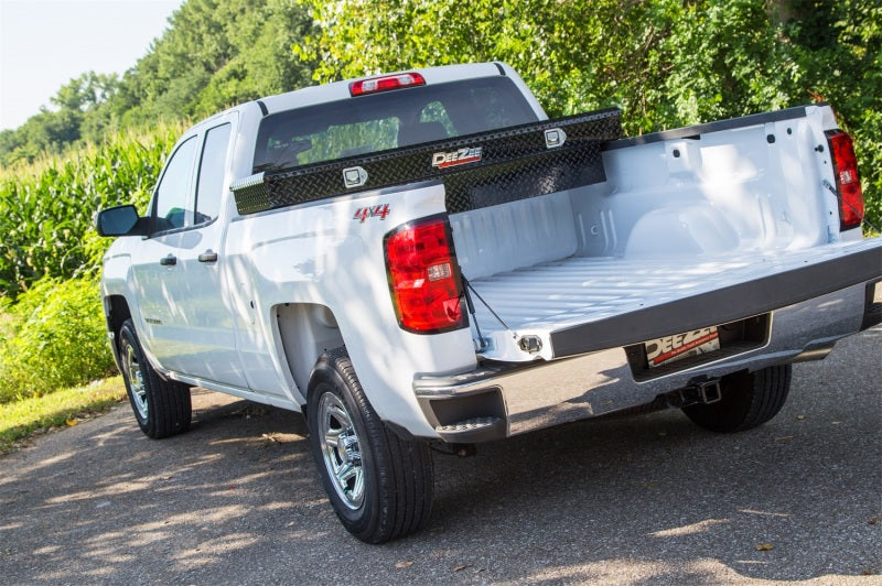 Deezee Universal Tool Box - Red Crossover - Single Lid Black BT Full Size Dee Zee Tool Storage  AXOPROS