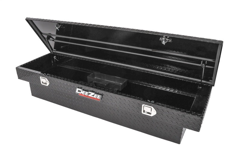 Deezee Universal Tool Box - Red Crossover - Single Lid Black BT Full Size Dee Zee Tool Storage  AXOPROS