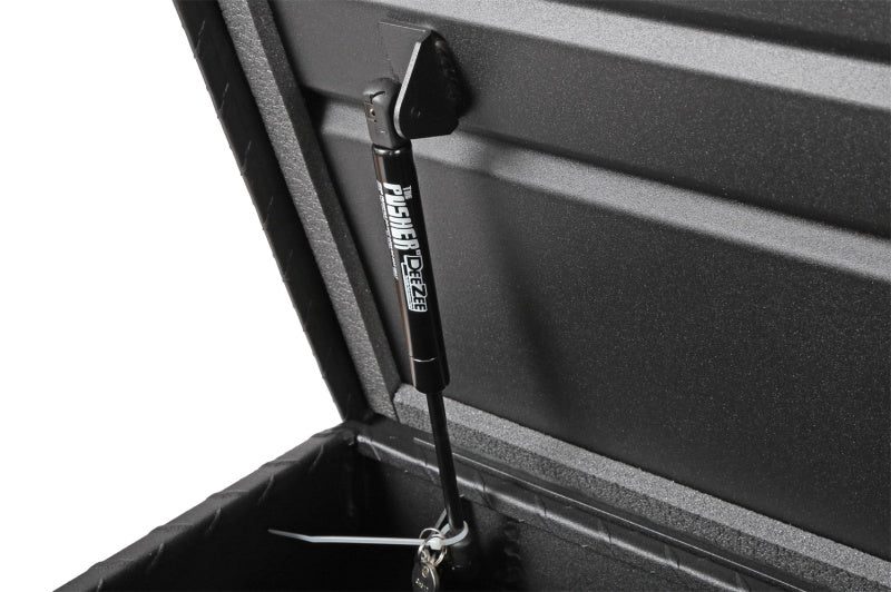 Deezee Universal Tool Box - Red Crossover - Single Lid Black BT Pull Handle (Low/Txt Blk) Dee Zee Tool Storage  AXOPROS