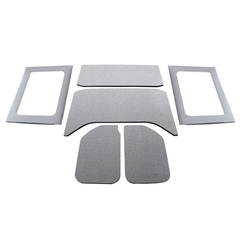 DEI 11-18 Jeep Wrangler JK 4-Door Boom Mat Complete Headliner Kit - 6 Piece - Gray DEI Hard Top Accessories AXOPROS
