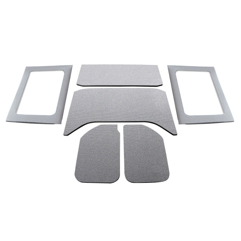 DEI 11-18 Jeep Wrangler JK 4-Door Boom Mat Complete Headliner Kit - 6 Piece - Gray DEI Hard Top Accessories AXOPROS