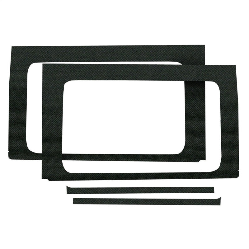 DEI 18-23 Jeep Wrangler JL 4-Door Boom Mat Rear Side Window Trim - 4 Piece - Black DEI Hard Top Accessories AXOPROS