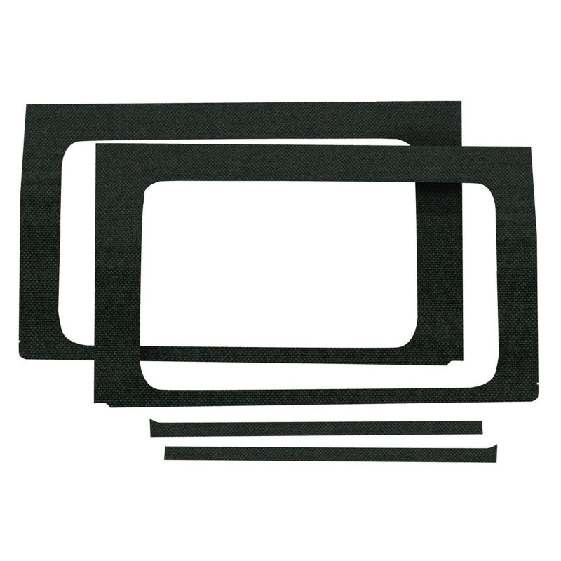 DEI 18-23 Jeep Wrangler JL 4-Door Boom Mat Rear Side Window Trim - 4 Piece - Black DEI Hard Top Accessories AXOPROS