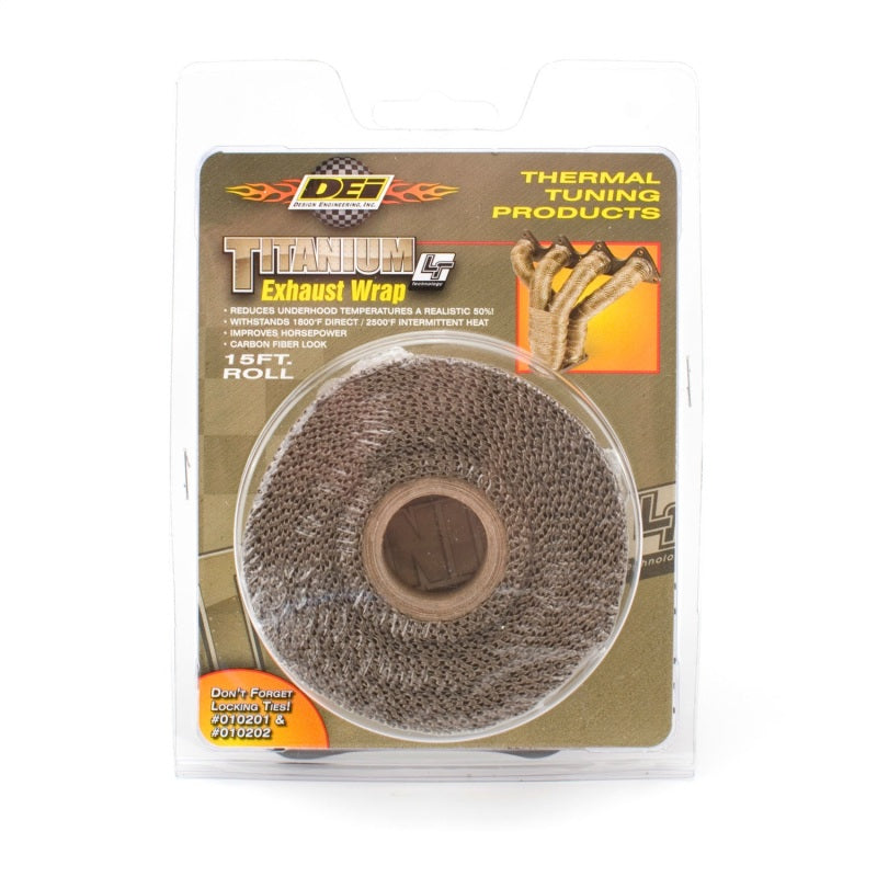 DEI Exhaust Wrap 1in x 15ft - Titanium DEI Exhaust Wrap  AXOPROS