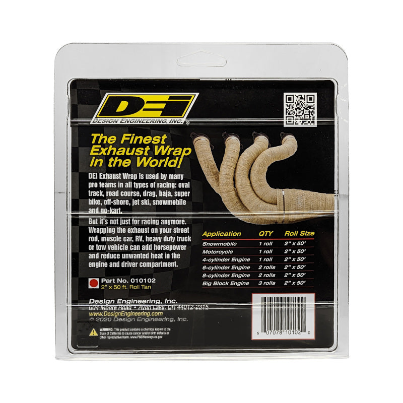 DEI Exhaust Wrap 2in x 50ft - Tan DEI Exhaust Wrap  AXOPROS