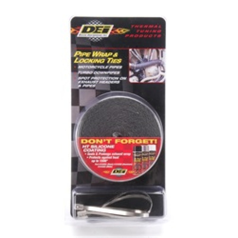 DEI Exhaust Wrap Kit - Pipe Wrap and Locking Tie - Black DEI Exhaust Wrap  AXOPROS
