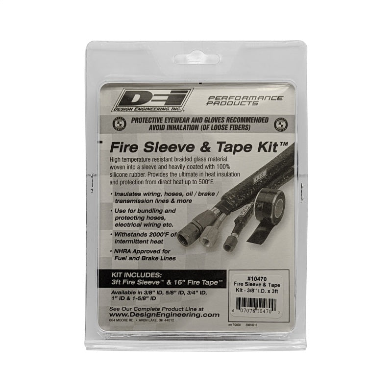 DEI Fire Sleeve and Tape Kit 3/8in I.D. x 3ft DEI Thermal Sleeves AXOPROS