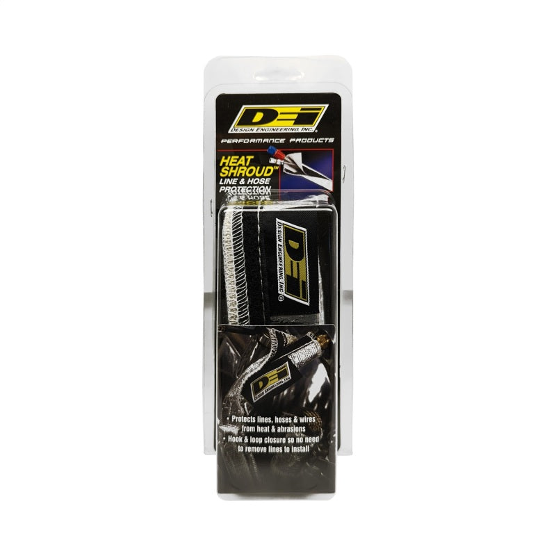 DEI Heat Shroud 3/4in I.D. x 3ft - Aluminized Sleeving - Hook and Loop Edge DEI Thermal Wrap  AXOPROS