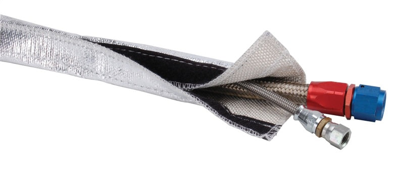 DEI Heat Shroud 3/4in I.D. x 3ft - Aluminized Sleeving - Hook and Loop Edge DEI Thermal Wrap  AXOPROS