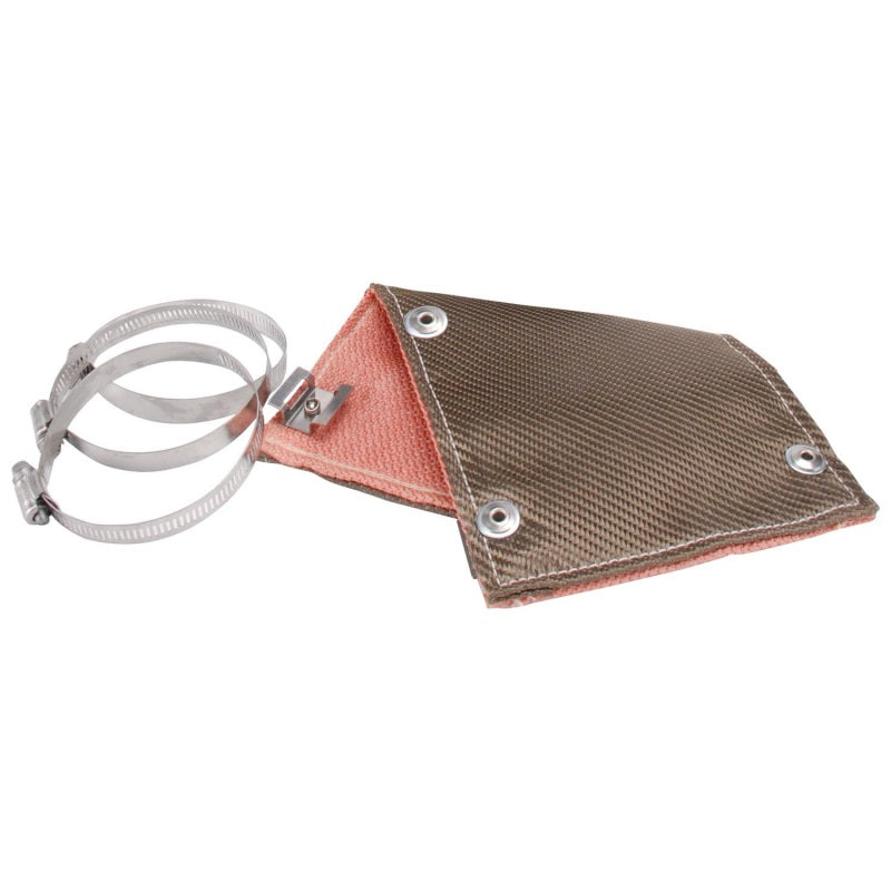 DEI Pipe Shield w/Stainless Steel Clamps - 6in x 12in - Titanium DEI Thermal Sleeves AXOPROS
