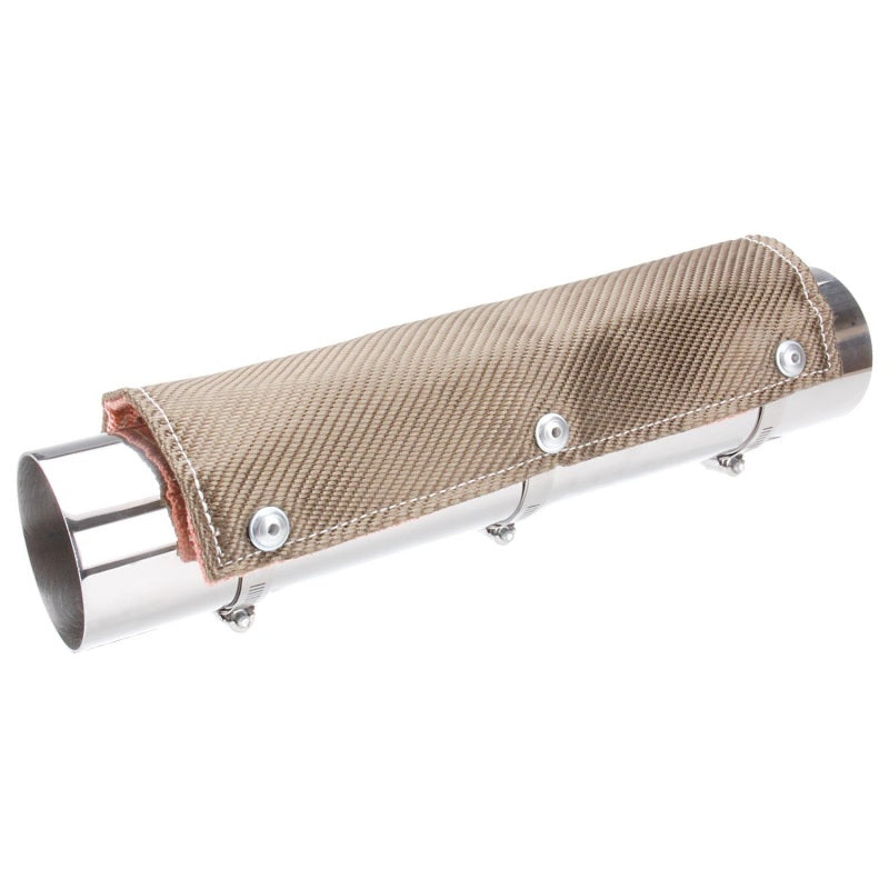 DEI Pipe Shield w/Stainless Steel Clamps - 6in x 24in - Titanium DEI Thermal Sleeves AXOPROS