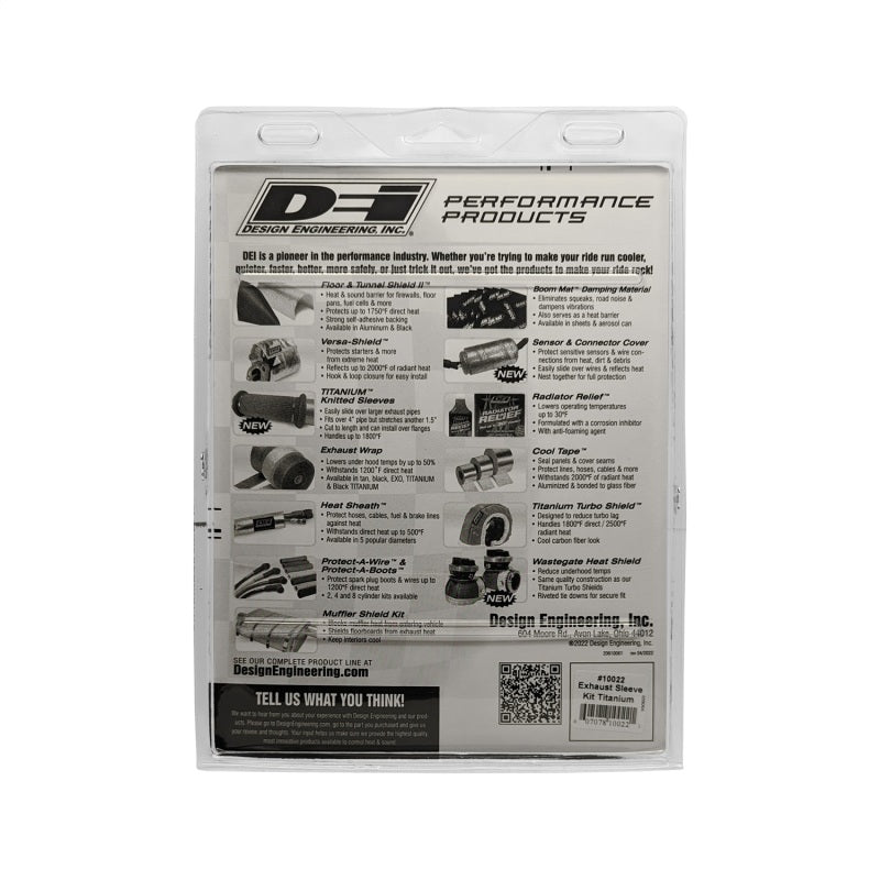 DEI Powersport Exhaust Sleeve Kit - Titanium DEI Thermal Wrap  AXOPROS