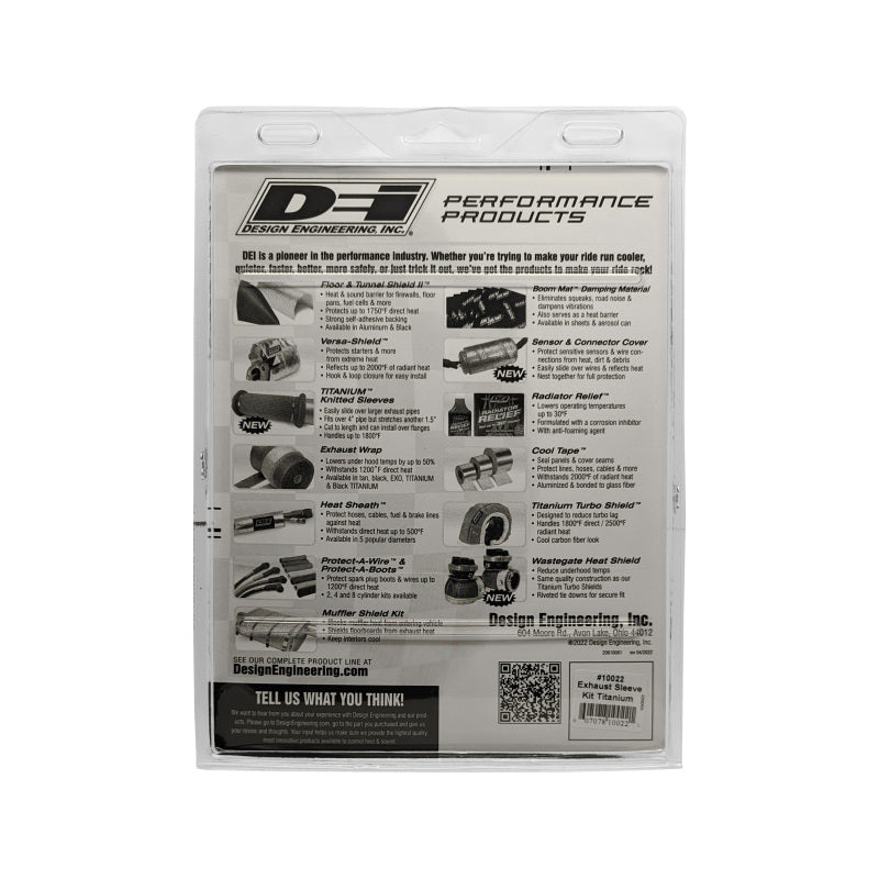 DEI Powersport Exhaust Sleeve Kit - Titanium DEI Thermal Wrap  AXOPROS