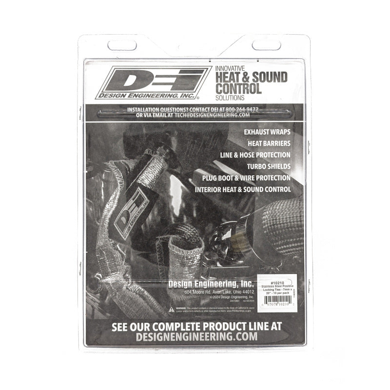 DEI Stainless Steel Positive Locking Tie 1/4in (7mm) x 20in - 10 per pack DEI Clamps AXOPROS