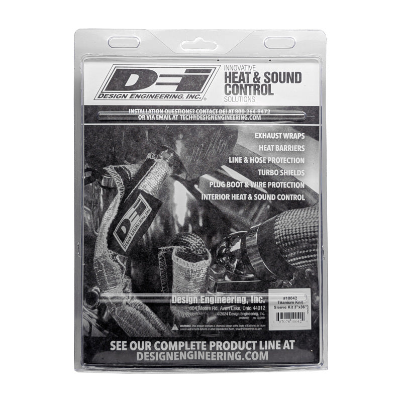 DEI Titanium 3in Knit Exhaust Sleeve - 36in DEI Exhaust Wrap  AXOPROS