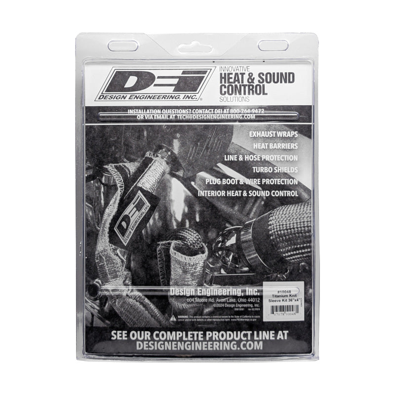 DEI Titanium 4in Knit Exhaust Sleeve - 36in DEI Exhaust Wrap  AXOPROS