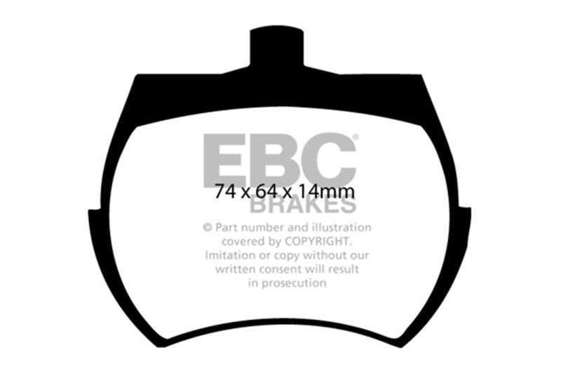 EBC 84-92 Austin Mini 1.0L Yellowstuff Front Brake Pads EBC Brake Pads - Performance AXOPROS