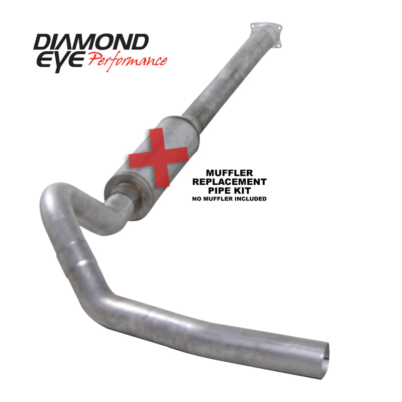 Diamond Eye KIT 4in CB MFLR RPLCMENT PIPE SGL AL: 01-05 CHEVY/GMC 6.6L 2500/3500 Diamond Eye Performance Catback AXOPROS