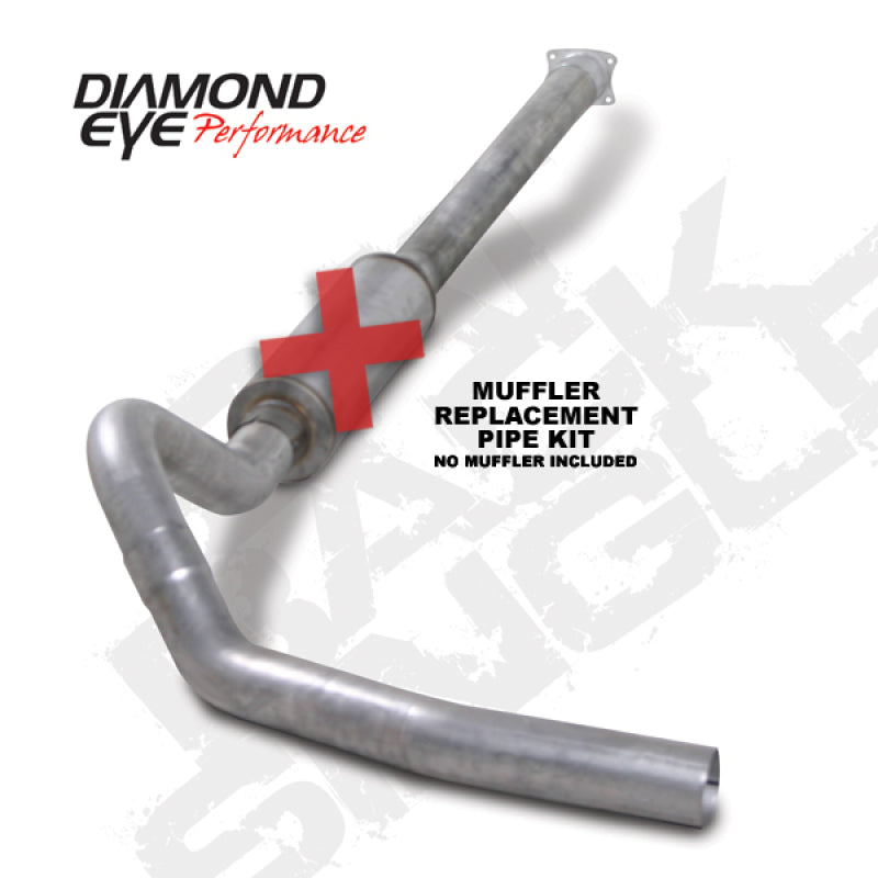 Diamond Eye KIT 4in CB MFLR RPLCMENT PIPE SGL AL: 01-05 CHEVY/GMC 6.6L 2500/3500 Diamond Eye Performance Catback AXOPROS