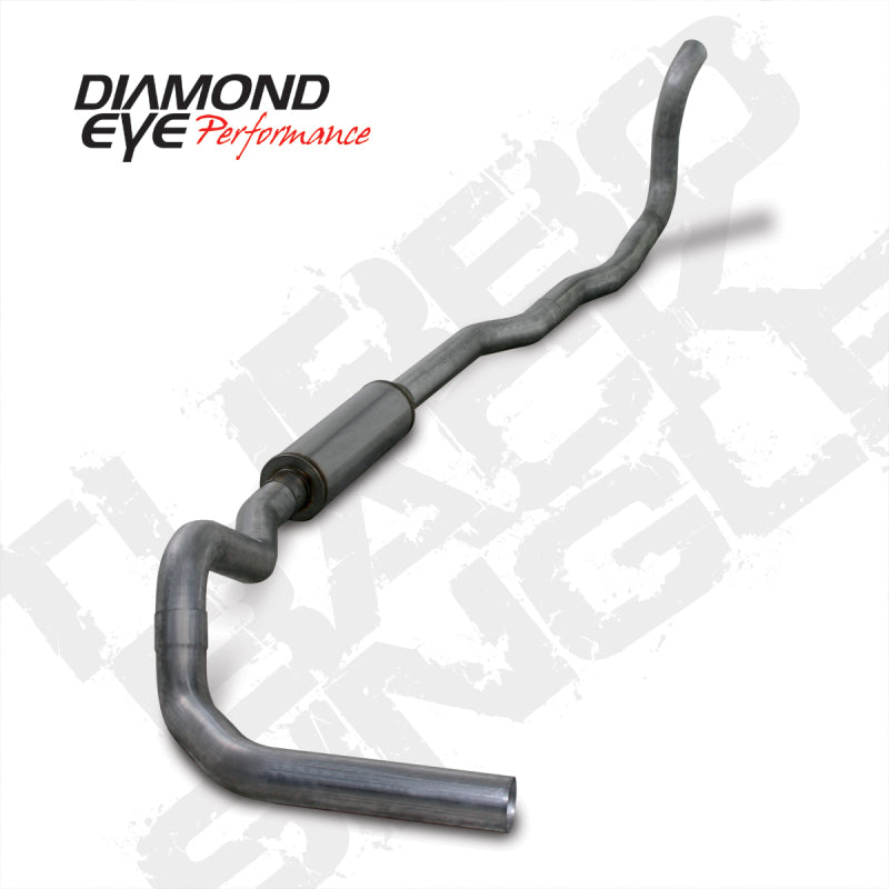 Diamond Eye KIT 4in TB MRP SGL SS DDG4X4 89-93 Dodge 5.9L Cummins 2500/3500 No Muffler Diamond Eye Performance Turbo Back  AXOPROS
