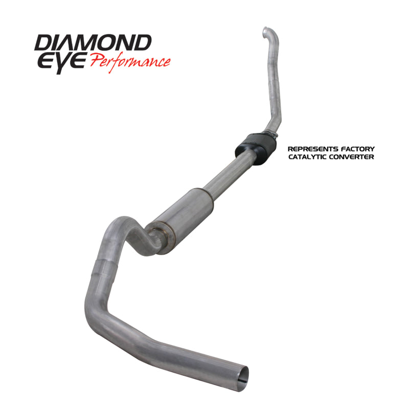 Diamond Eye KIT 4in TB SGL AL: 94-97 FORD 7.3L F250/F350 PWRSTROKE NFS W/ CARB EQUIV STDS Diamond Eye Performance Catback AXOPROS