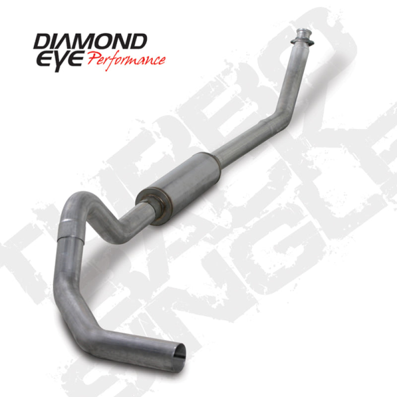 Diamond Eye KIT 4in TB SGL AL: 98.5-02 DODGE CUMMINS 5.9L Diamond Eye Performance Turbo Back AXOPROS