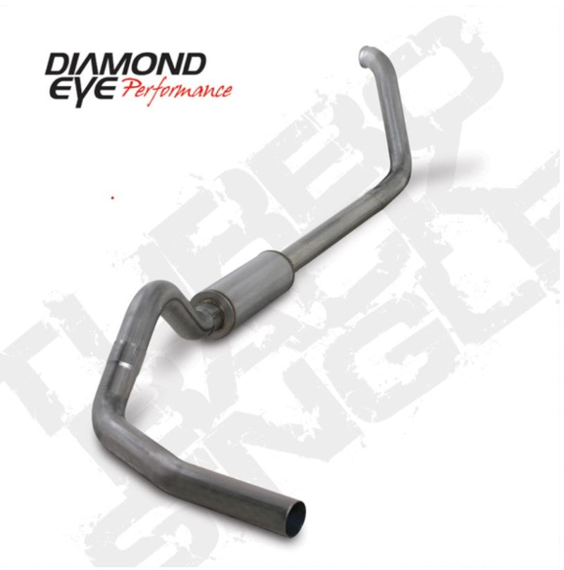 Diamond Eye KIT 4in TB SGL SS: 00-03 FORD 7.3L F250/F350 Diamond Eye Performance Turbo Back  AXOPROS