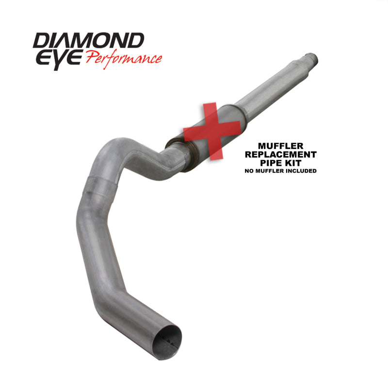 Diamond Eye KIT 5in CB MFLR RPLCMENT PIPE SGL AL: 03-07 FORD 6.0L F250/F350 Diamond Eye Performance Catback AXOPROS