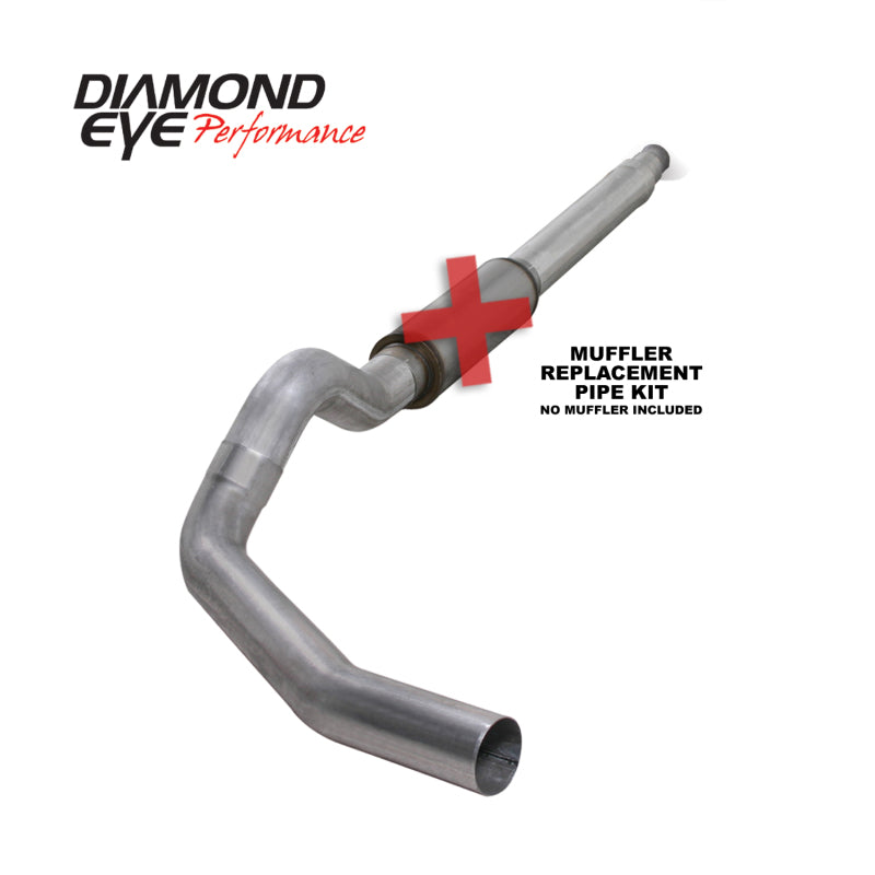 Diamond Eye KIT 5in CB MFLR RPLCMENT PIPE SGL AL: 94-97 FORD 7.3L F250/F350 PWRSTROKE Diamond Eye Performance Catback AXOPROS