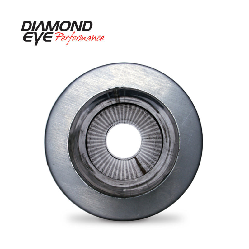 Diamond Eye MFLR 4inID SGL IN/SGL OUT 7inDIA X 24in BODY 30in LENGTH PERF SLOTTED ENDS 409 SS Diamond Eye Performance Muffler AXOPROS