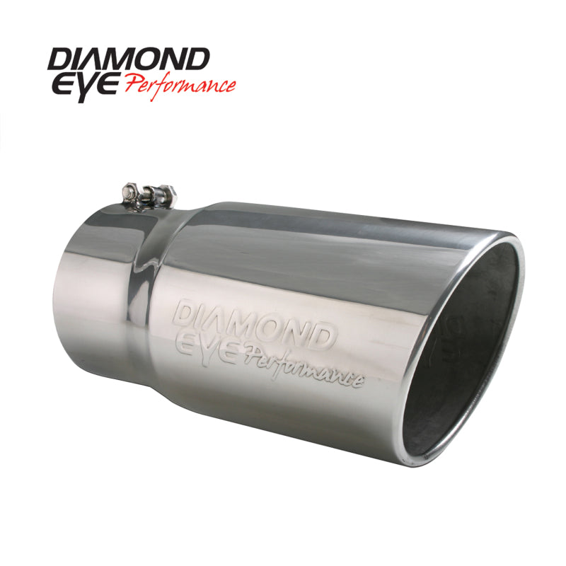 Diamond Eye TIP 4in-5inX12in BOLT-ON ROLLED ANGLE 15-DEGREE ANGLE CUT: EMBOSSED DIAMOND EYE Diamond Eye Performance Tips AXOPROS