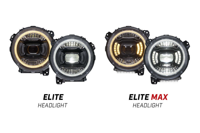Diode Dynamics 18-23 Jeep JL Wrangler Elite Max LED Headlamps Diode Dynamics Light Accessories and Wiring AXOPROS