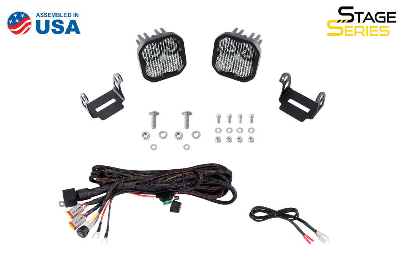 Diode Dynamics 2021 Ford Bronco Sport SS3 LED Ditch Light Kit - White Combo Diode Dynamics Light Accessories and Wiring AXOPROS