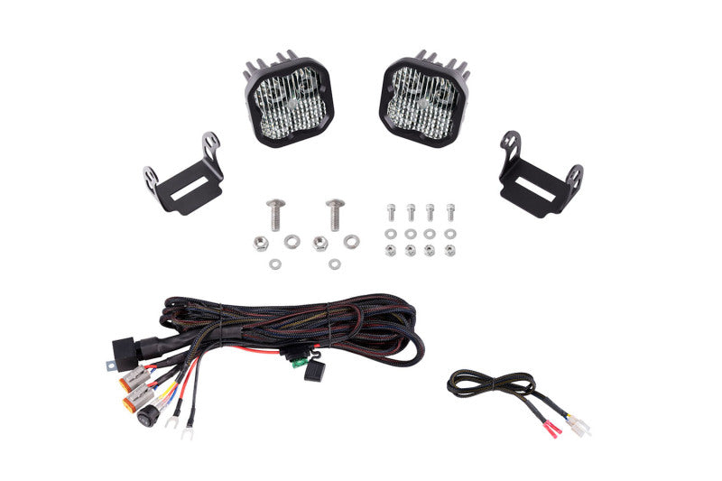 Diode Dynamics 2021 Ford Bronco Sport SS3 LED Ditch Light Kit - White Combo Diode Dynamics Light Accessories and Wiring AXOPROS
