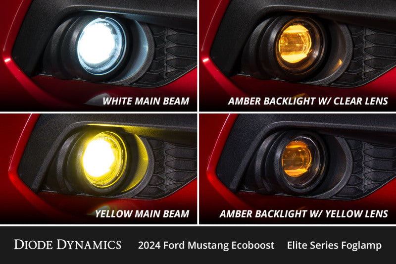 Diode Dynamics 2024 Ford Mustang GT Elite Series Add-On Fog Lamp Kit White Diode Dynamics Light Bars & Cubes  AXOPROS
