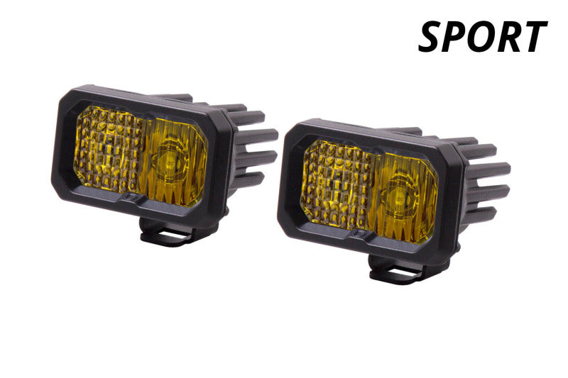Diode Dynamics Stage Series 2 In LED Pod Sport - Yellow Combo Standard ABL (Pair) Diode Dynamics Light Accessories and Wiring AXOPROS