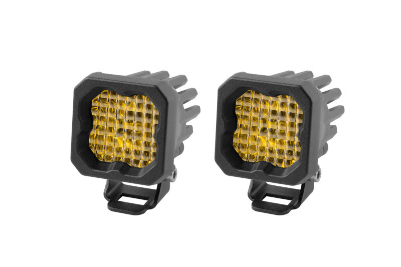 Diode Dynamics Stage Series C1 LED Pod Sport - Yellow Wide Standard ABL (Pair) Diode Dynamics Light Accessories and Wiring AXOPROS