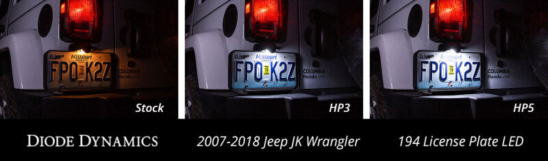 Diode Dynamics Wrangler JK 4dr Interior Kit Stage 2 - Cool - White Diode Dynamics Bulbs AXOPROS