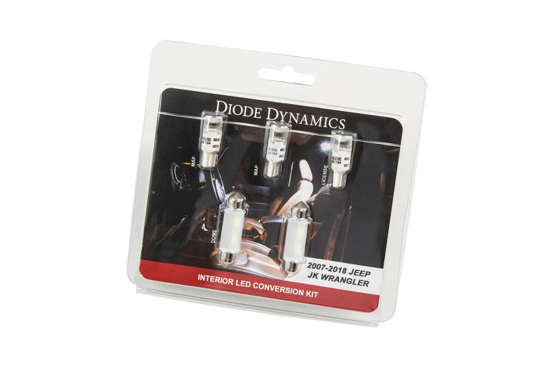 Diode Dynamics Wrangler JK 4dr Interior Kit Stage 2 - Cool - White Diode Dynamics Bulbs AXOPROS