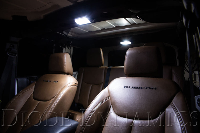 Diode Dynamics Wrangler JK 4dr Interior Kit Stage 2 - Cool - White Diode Dynamics Bulbs AXOPROS
